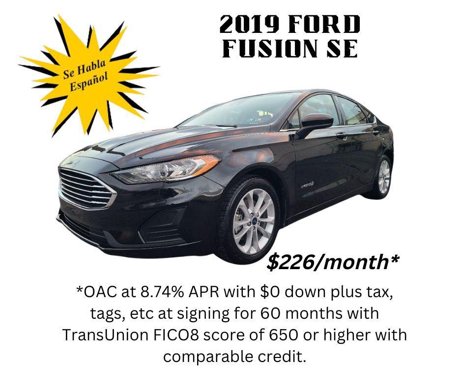 2019 BLACK FORD FUSION SE (3FA6P0LU4KR) with an 2.0L engine, Continuously Variable transmission, located at 7981 Paxton Street, Harrisburg, PA, 17111, (717) 561-2926, 40.261490, -76.749229 - Photo #13