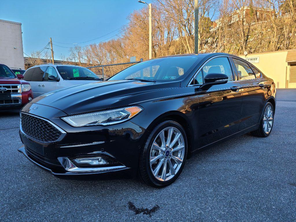 2017 BLACK FORD FUSION PLATINUM (3FA6P0D98HR) with an 2.0L engine, Automatic transmission, located at 117 North Cameron Street, Harrisburg, PA, 17101, (717) 963-8962, 40.267021, -76.875351 - Photo #0