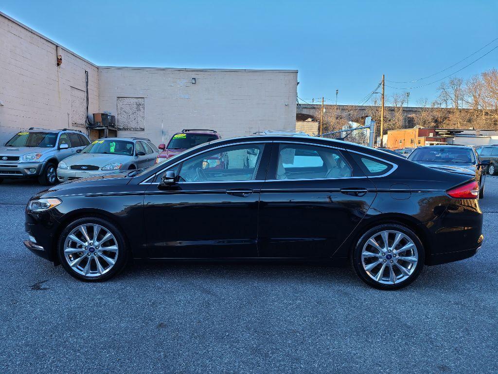 2017 BLACK FORD FUSION PLATINUM (3FA6P0D98HR) with an 2.0L engine, Automatic transmission, located at 117 North Cameron Street, Harrisburg, PA, 17101, (717) 963-8962, 40.267021, -76.875351 - Photo #1