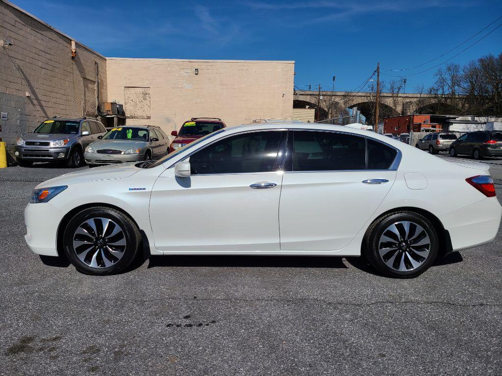 2015 WHITE HONDA ACCORD TOURING HYBRID (1HGCR6F76FA) with an 2.0L engine, Continuously Variable transmission, located at 7981 Paxton Street, Harrisburg, PA, 17111, (717) 561-2926, 40.261490, -76.749229 - Photo #1